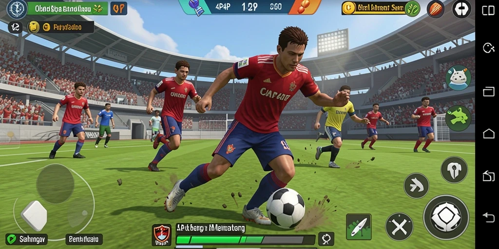 Tampilan menarik dari gameplay olahraga di 4P4P.