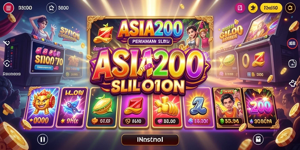 Tampilan gameplay ASIA200 yang penuh warna dan seru.