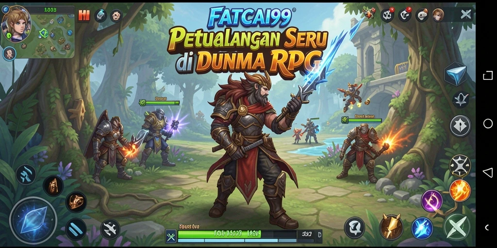 Screenshot menunjukkan aksi pertarungan seru dalam FATCAI99.