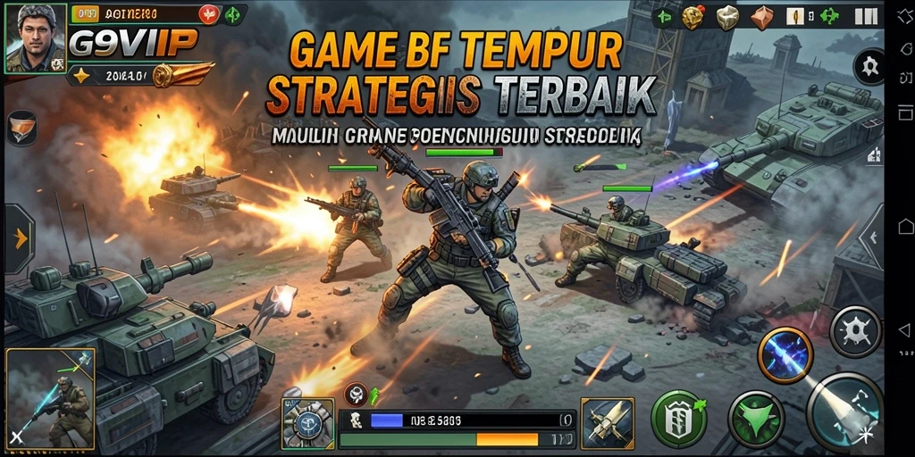 Tangkapan layar dari gameplay intens G9VIP dengan aksi tempur yang seru.