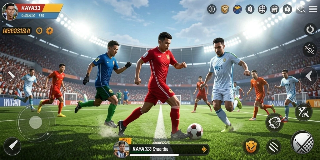 Screenshot menampilkan gameplay seru dalam KAYA33 dengan aksi olahraga yang mendebarkan.
