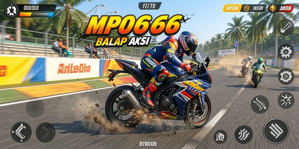 Gameplay seru MPO666 dengan balapan motor yang mendebarkan.