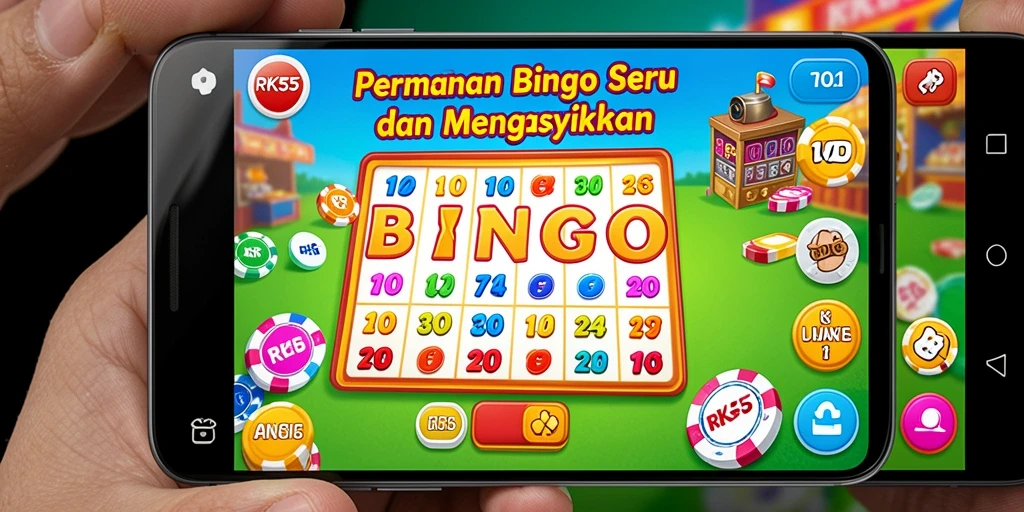 Screenshot utama RK55 menampilkan gameplay Bingo yang seru dan menarik.