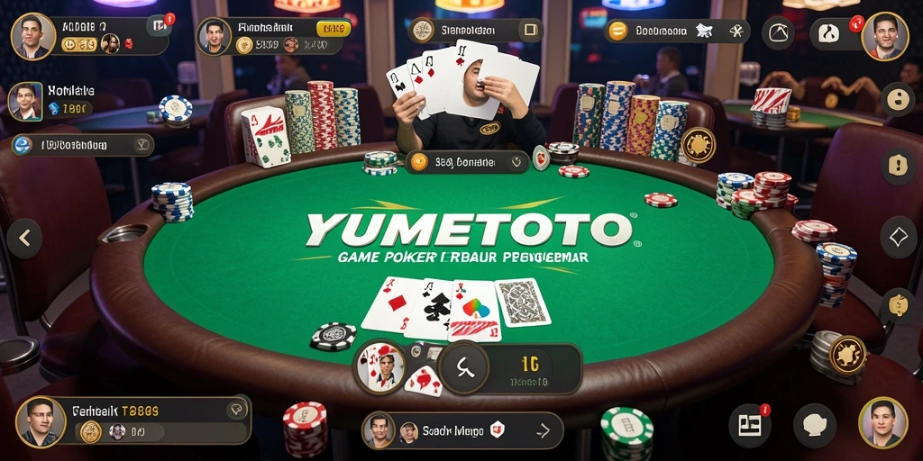 Tampilan gameplay seru dan menarik dari YUMETOTO Poker.
